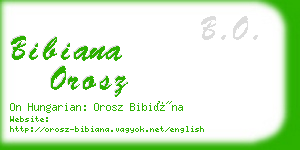 bibiana orosz business card